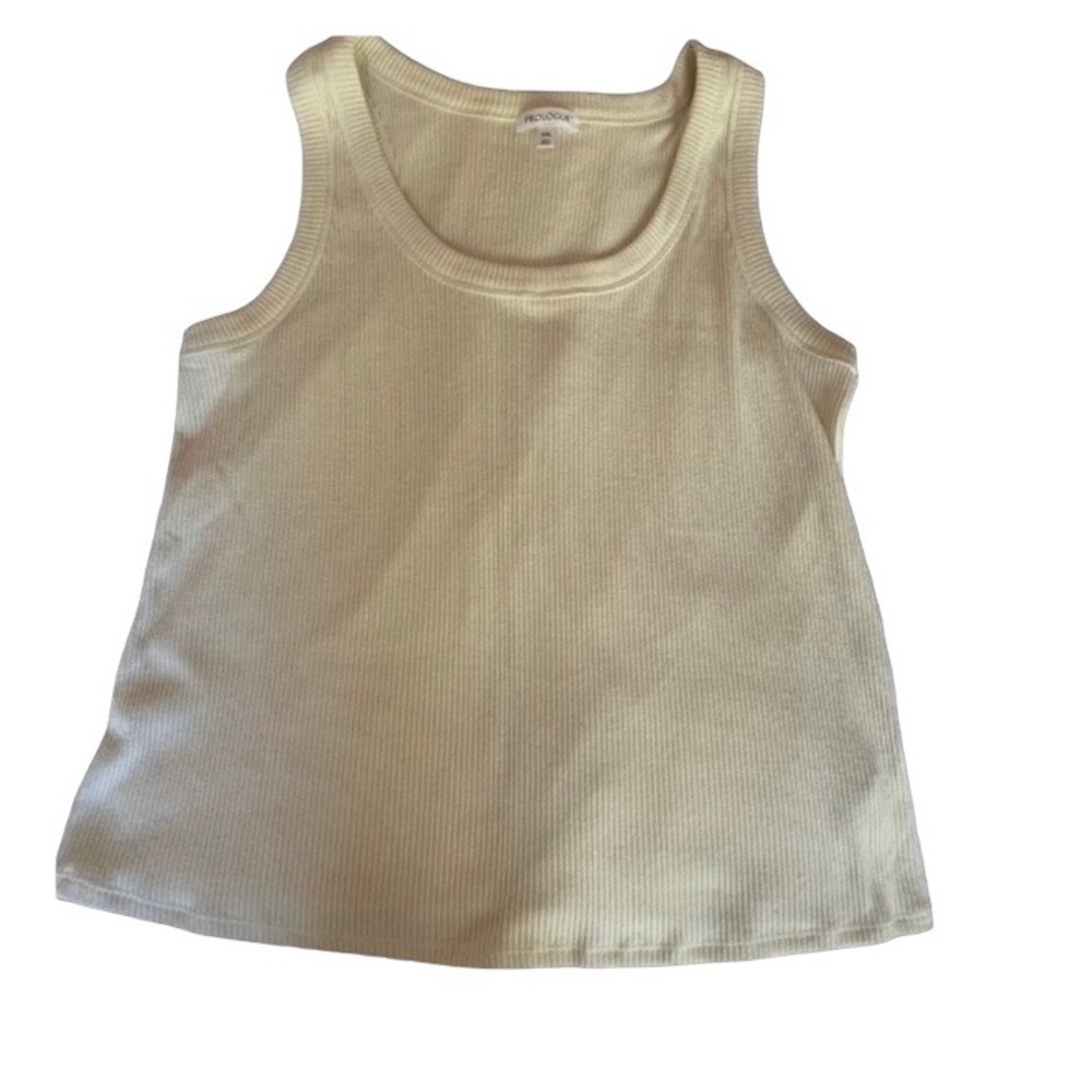 New PROLOGUE Woman’s Plus Size Off White Ribbed Tank Top Career Curvy XXL